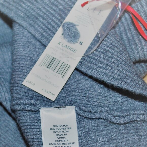 NWT Ella Sweater Coat Blazer Soft Long Sleeve X Large - Picture 4 of 4